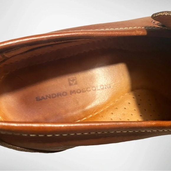 SANDRO MOSCOLONI Men's Murray Moccasin Toe Penny Strap Slip-On Shoes 9M… - Picture 2 of 10